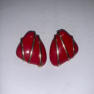 Vintage Chunky Clip on Earrings
